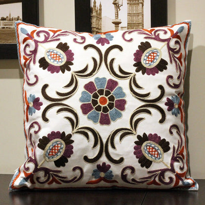 Handmade embroidery cushion cover without filling 45X45cm, various colors