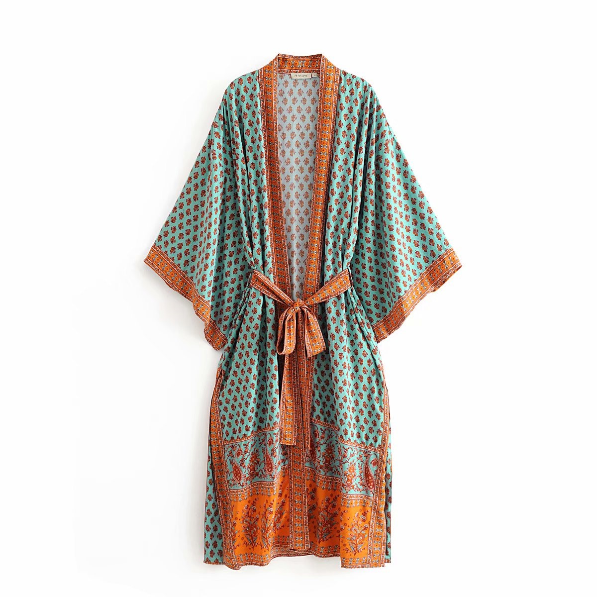 Kimono largo Nataly fajín incluiso , 2 colores