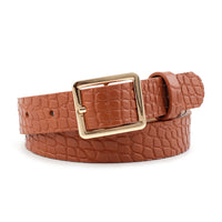 Ceinture Helen en crocodile, 5 couleurs