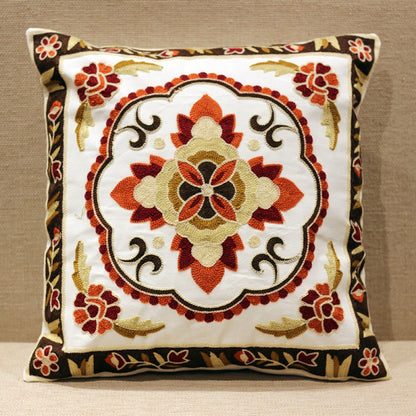 Handmade embroidery cushion cover without filling 45X45cm, various colors