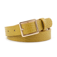 Ceinture Helen en crocodile, 5 couleurs