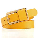 Ceinture Natalia avec boucle dorée, 8 couleurs