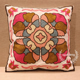 Housse de coussin brodée à la main sans rembourrage 45X45cm, divers coloris