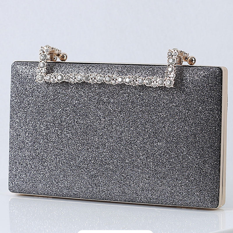 Diana glitter handbag with golden shoulder strap, 9 colors