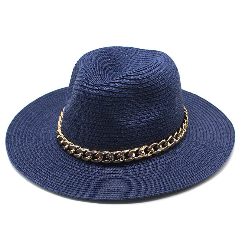 Romanian hat with raffia chain, various colors