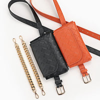 Ceinture mini sac Sophie avec chaîne à carreaux, 6 couleurs