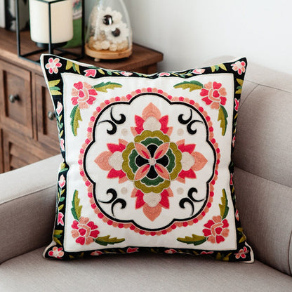 Handmade embroidery cushion cover without filling 45X45cm, various colors