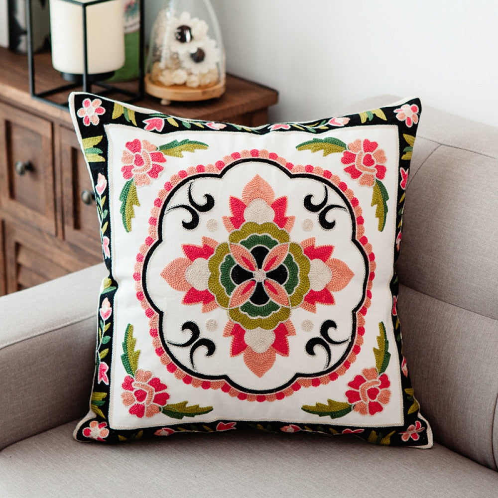 Embroidered cushion cover, without filling 45 X 45 cm, various models