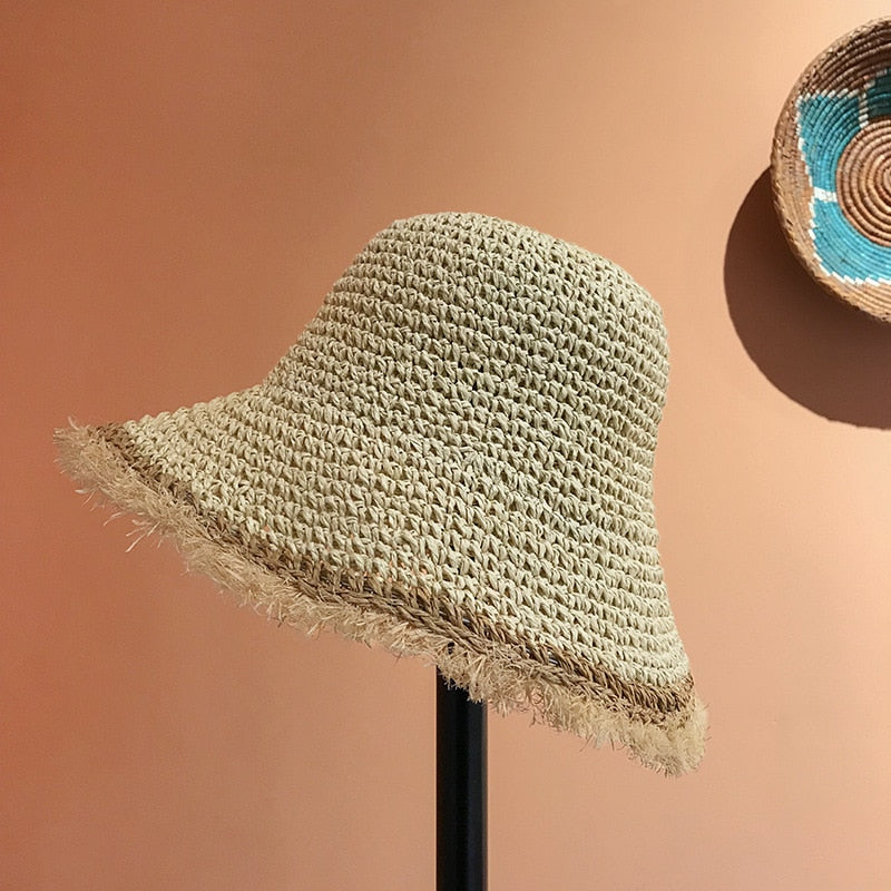 Carmin raffia hat, 2 colors