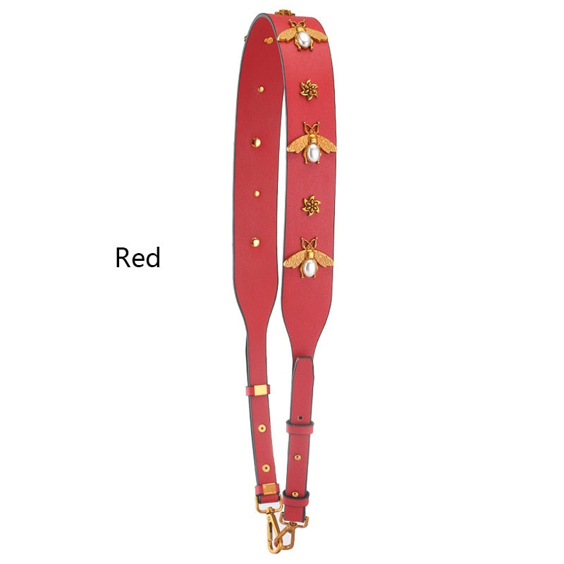 Belt for hanging bags of leather Bees, 6 colors