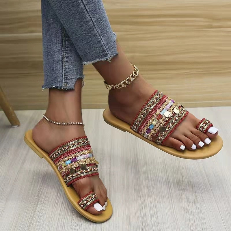 Embroidered Greek sandals, 3 colors