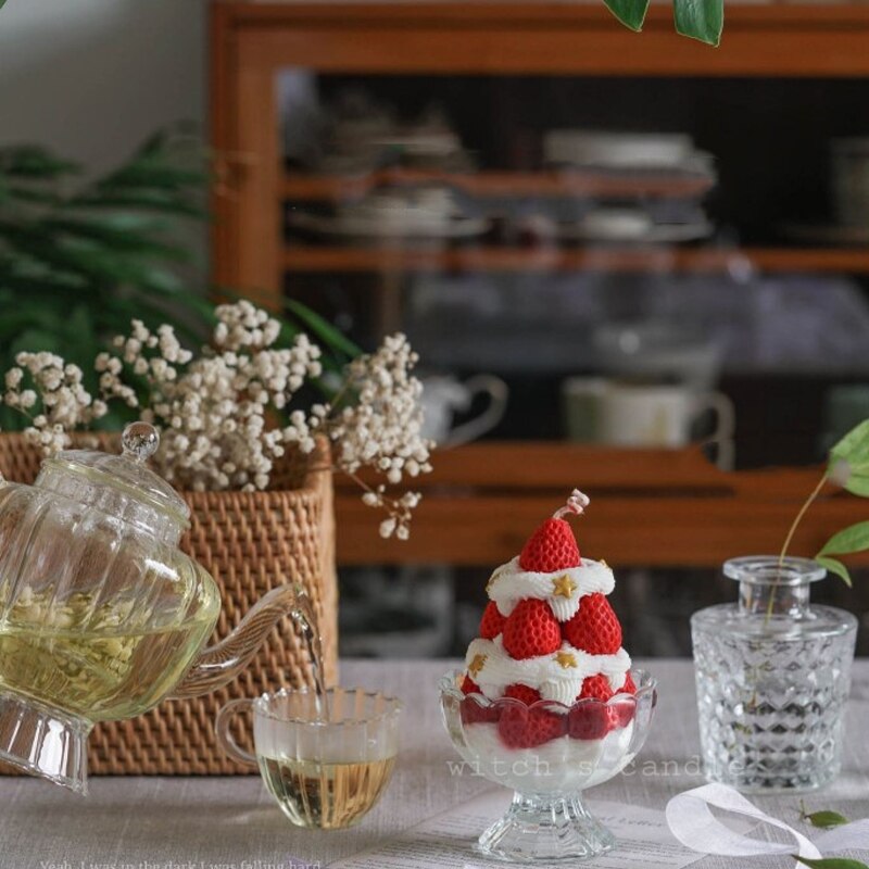 Bougies aromatiques à la fraise, 4 modèles