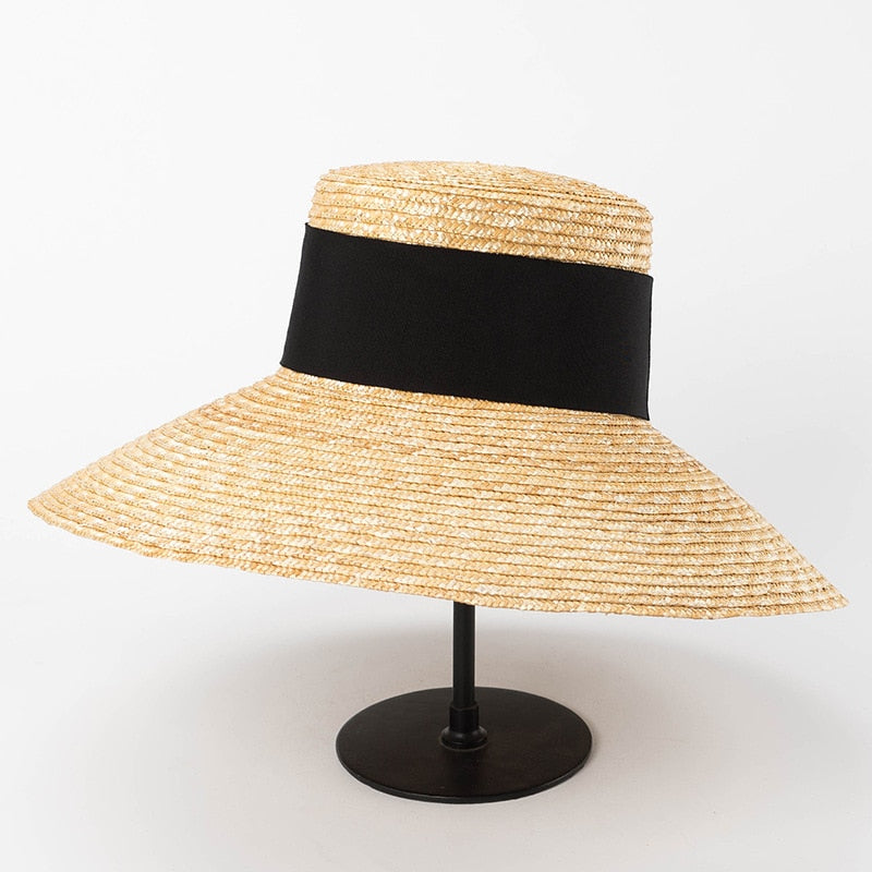 Natural Jacinta pamela hat, 4 bow colors