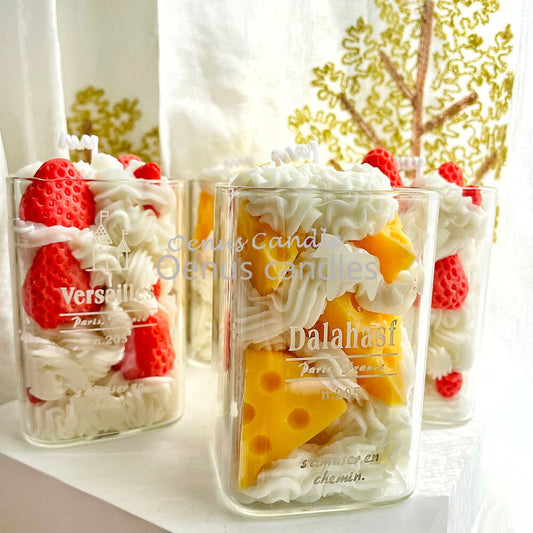 Velas aromaterapia Cheese Strawberry, 5 aromas y modelos