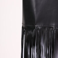 New York black fringed Midi skirt, 4 sizes