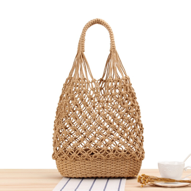 Sac en raphia Boho base, 5 coloris