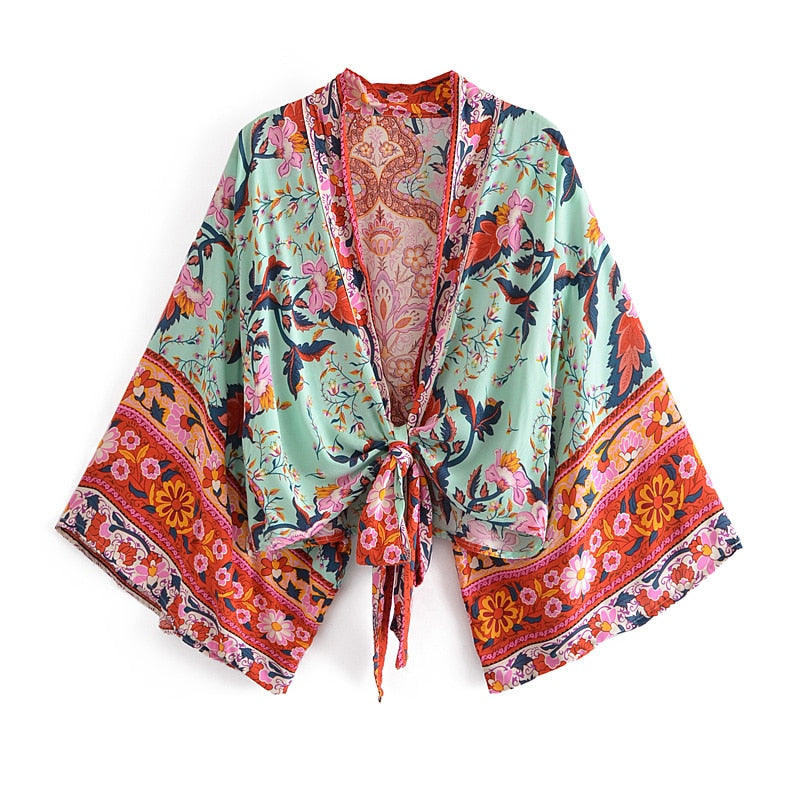 Kimono Gabriela con cinturon, 2 colores