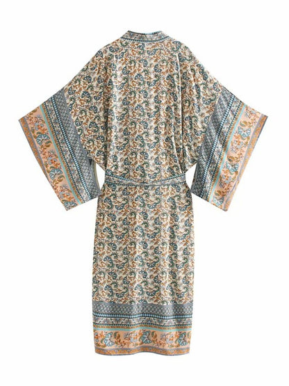 Long Aroma Kimono includes sash, 2 colors, 3 sizes