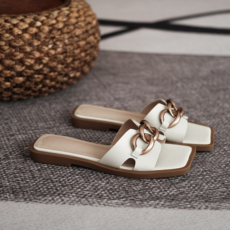 Geneva braid flat sandals, 2 colors