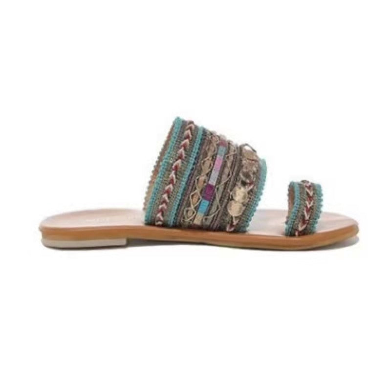 Sandalias Griegas bordadas, 3 colores