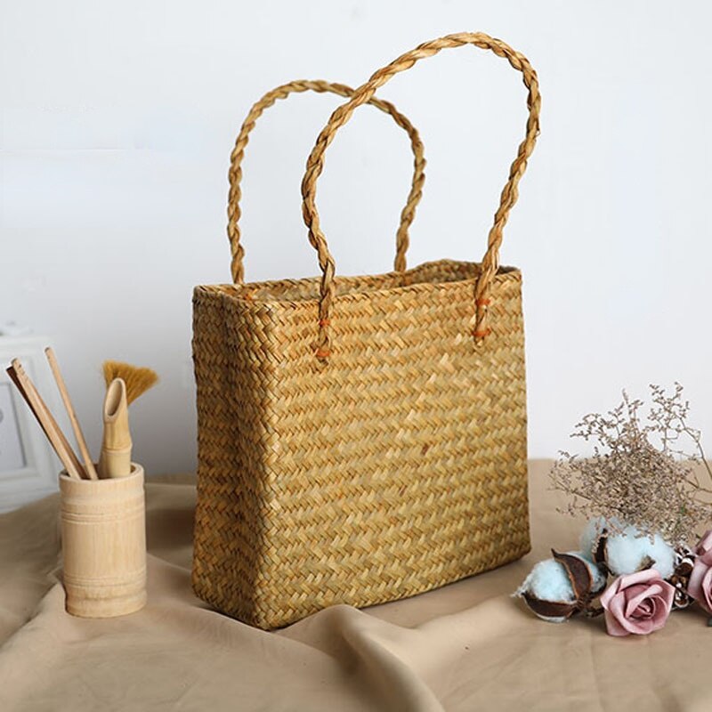 Rattan Holiday basket bag, 3 colors