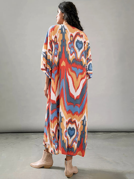 Kimono Tunic Fabiola multicolor,talla única