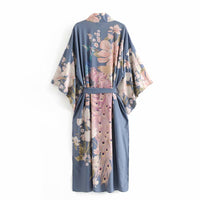 Kimono long Cris avec ceinture, 3 tailles