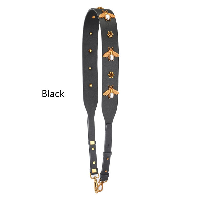 Belt for hanging bags of leather Bees, 6 colors