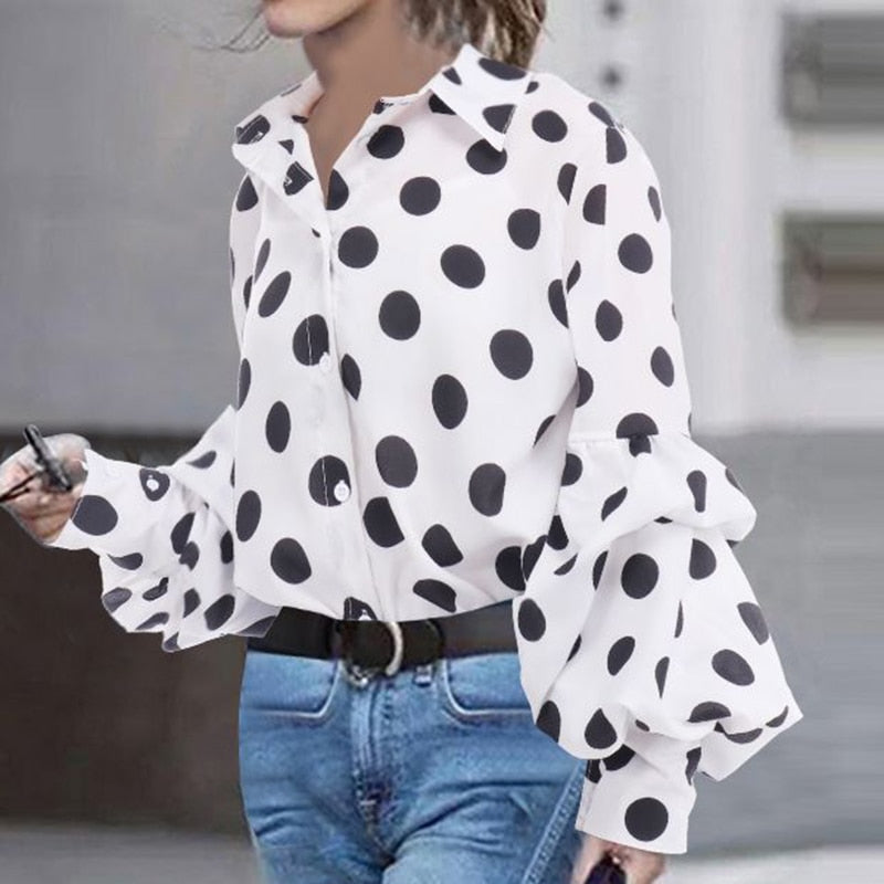 Colorful polka 2024 dot blouse