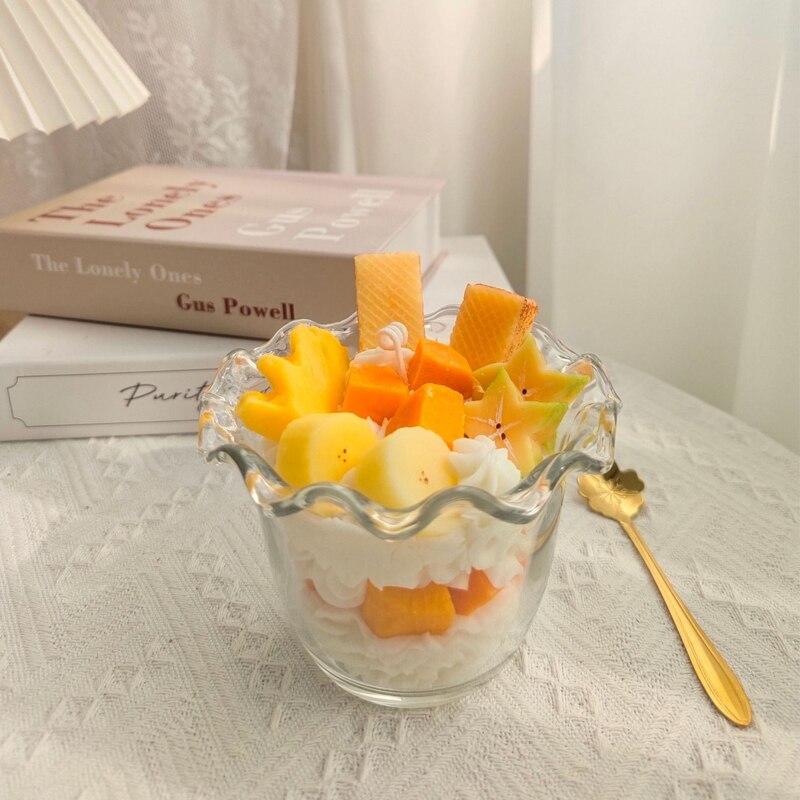 Velas  Candles Fruit Yogurt hecha a mano, 4 sabores