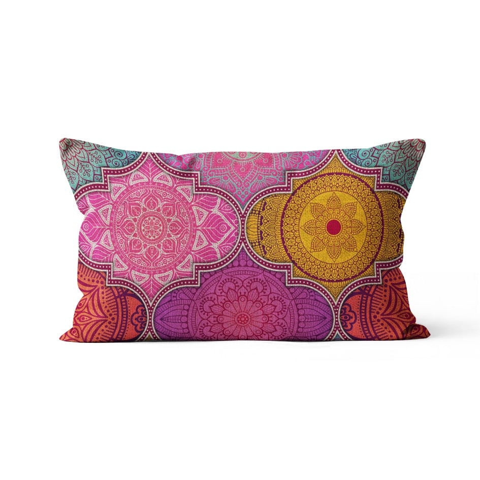 Housse de coussin indien 30X50 cm sans rembourrage, 8 coloris