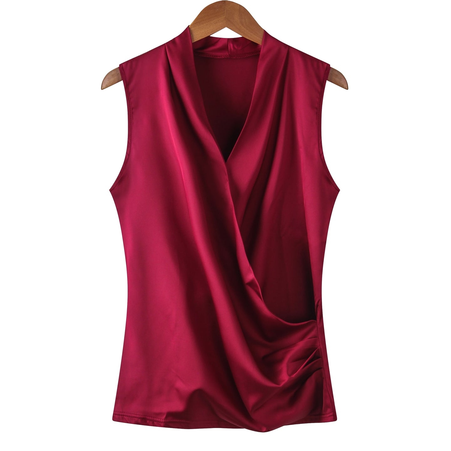 Top Paloma en satin stretch, lycra, 3 coloris