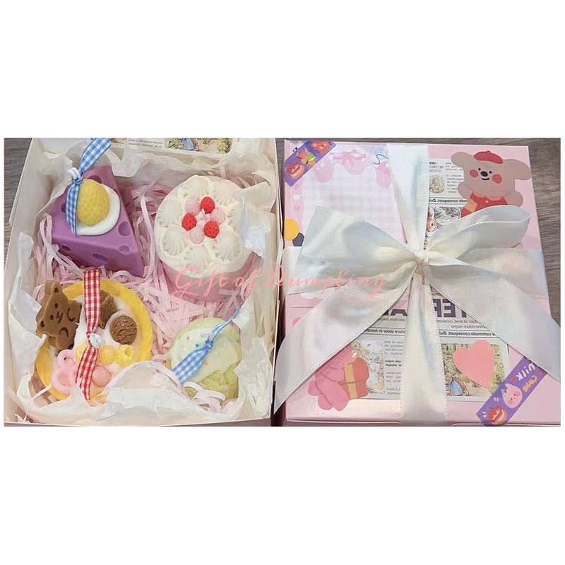 Velas hechas a mano cajas Mini Fruit Cake Scented, 3 set de cajas diferentes