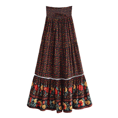 Long floral Tenerife skirt, 4 colors