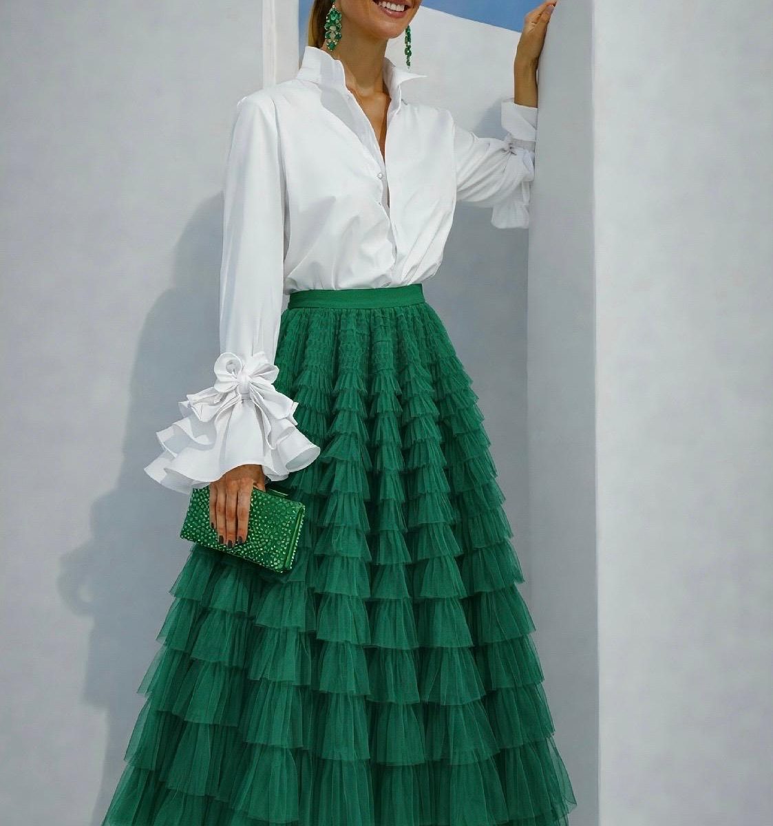 Falda Aire tul, 5 colores talla unica cintura elastica (64-110)